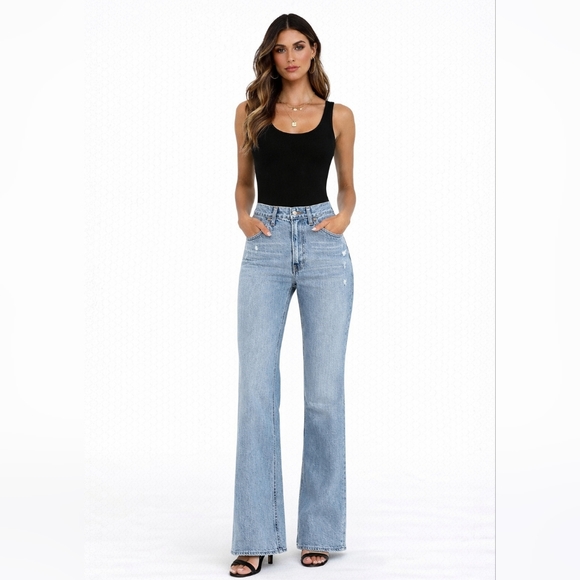 Levi's 70s High Flare Full Length Jeans New Size 28 - Picture 2 of 6